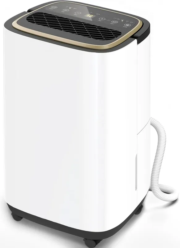 3000 Sq.Ft Dehumidifier for Basement with Drain Hose, 30 Pint Large Best Compressor Dehumidifiers for Home or Garage, Smart Humidity Control, 24H Timer & Child Lock, Ideal for Large Rooms, Garage