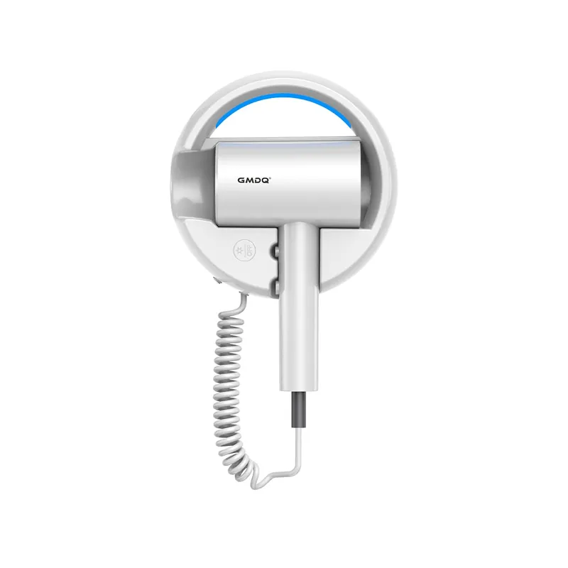 Hotel Wall Mount Hair Dryer for Bathroom with Night Light, 110V, Quiet, Overheat Protection, Negative Ion Technology
