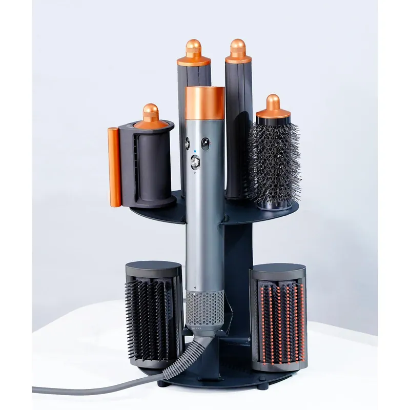 Nekuma Curling Iron Holder Attachments Compatible with Dyson Airwrap Organizer Stand on Desktop, Hair Wrap Storage Rack Accessories Wall Mounted for home / Bathroom