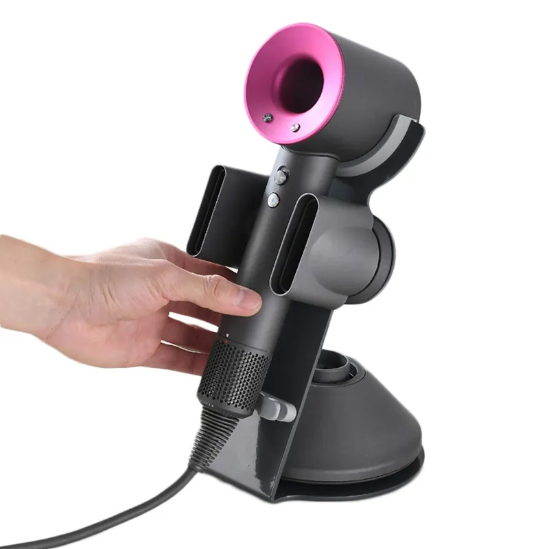 I‘SMARTMOON Hair Dryer Stand Holder for Dyson Supersonic(Not Applicable to Supersonic Nural),Aluminum Alloy Bracket Power Plug Holder, Bathroom Organizer for Dyson Supersonic hairdryer(Gray)
