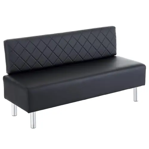 OmySalon Waiting Room Bench with Back, 58.6’’ Office Guest Chair Upholstered Reception Seating