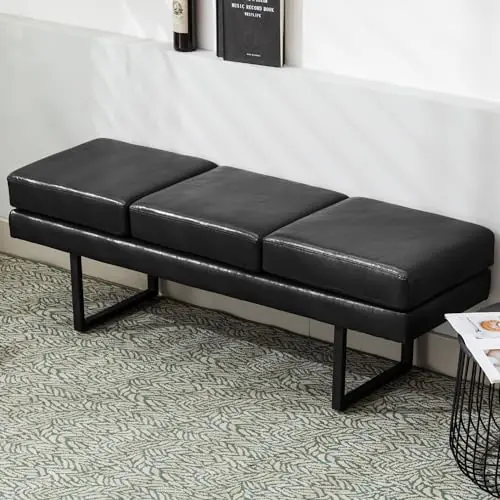 Okeysen Waiting Room Chairs Bench Seat,Office Guest Receptions Bench,57 Inches Conference Room Chairs with 3 Seats