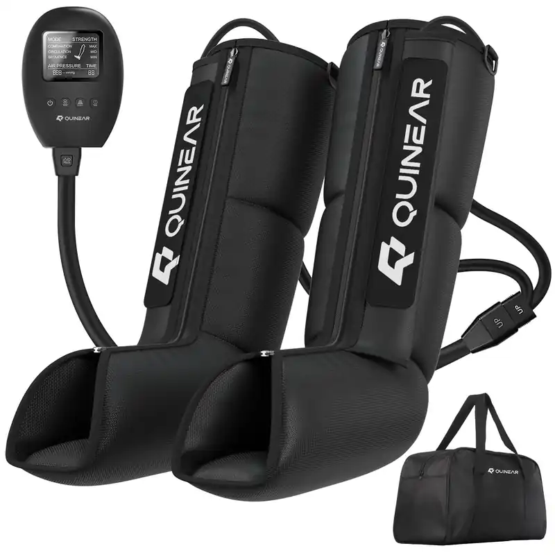 QUINEAR Leg Recovery System for Athletes, Air Compression Recovery Boots Massager for Circulation and Pain Relief - 9 Intensities 60-140 mmHg - FSA-HSA Eligible