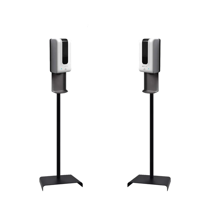 Luxton 2 Pack Automatic Hand Sanitizer Dispenser/Soap Dispenser - Sanitizing Station - Floor Stand, Drip Catcher - Touchless Auto Sensor, Refillable 1200ml Bottle - Portable White