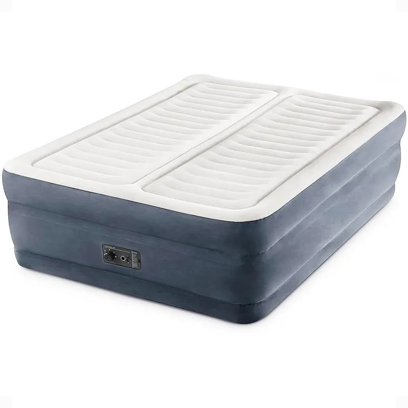Intex King Air Mattress, Dura-Beam Deluxe 22" Dual Zone Inflatable Bed with Built-in Pump
