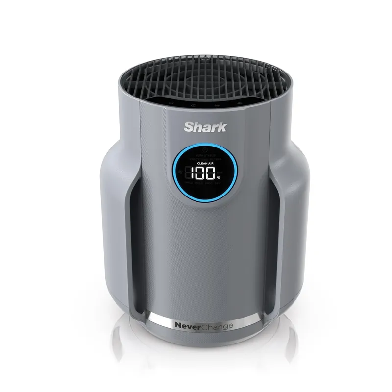 Shark Air Purifier for Home, NeverChange Compact Pro, for Bedroom, Nursery, Home Office, Dorm, HEPA-Exceeding Filter, Captures Pollutants, Pet Dander, Dust, Odor, Smoke, and More, HP071BRN, Winter Fog
