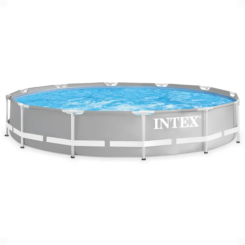 INTEX 26710EH Prism Frame Premium Above Ground Swimming Pool 12ft x 30in – SuperTough Puncture Resistant – Rust Resistant – Easy Assemble – 1718 Gallon Capacity – Pool Only