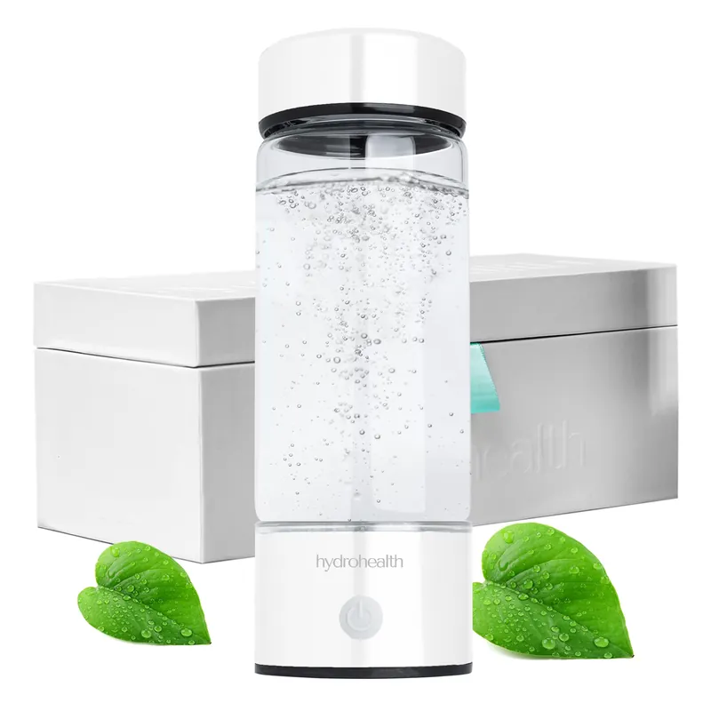 Hydrohealth Hydrogen Water Bottle for Kidney Health – 1600PPB Hydro Health Rechargeable Bottle with SPE/PEM Tech – Water Hydrogen for Daily Use Turbocharge Energy, Strength & Metabolism
