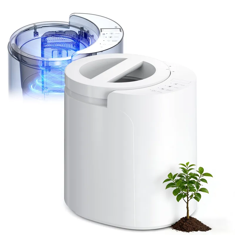 Compost Bin Kitchen, Auto-Cleaning Electric Compost Bin with Odorless & Low Noise Feature, Countertop Compost Machine for Food Scraps, Indoor Electric Food Waste Composter