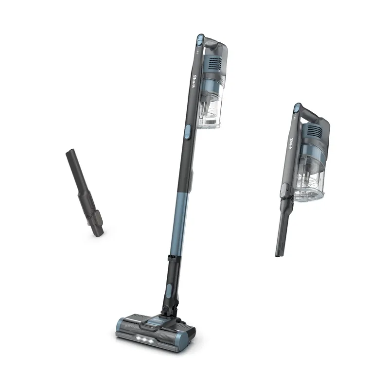 Shark Pet Cordless Stick Vacuum with XL Dust Cup, LED Headlights, Removable Handheld Vac, Crevice Tool, Portable Vacuum for Household Pet Hair, Carpet & Hard Floors, 40min Runtime, Ice Blue, IX141AMZ