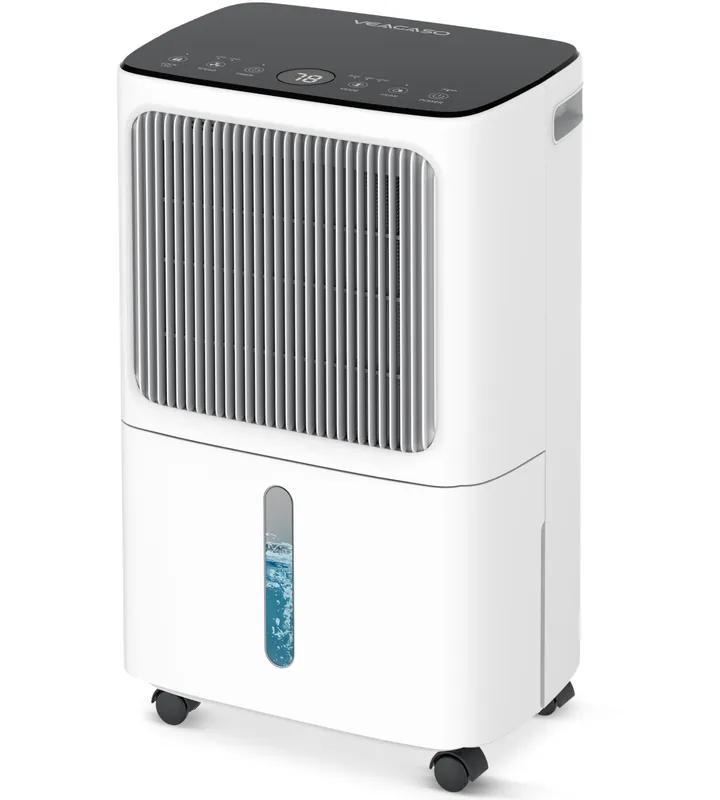 2500 Sq.Ft Dehumidifier for Basement with Drain Hose Max 34 Pints, VEAGASO Dehumidifiers for Home, Large Room, Bathroom, Bedroom, Three Modes, Intelligent Humidity Control, Dry Clothes, 24HR Timer