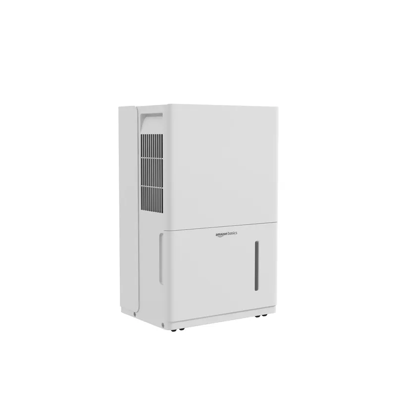 Amazon Basics 50-Pint Large Dehumidifier with Humidity Control, Timer, Auto-Defrost, Overflow Protection, Energy Star Certified, Washable Filter for Rooms up to 4000 SFT, White