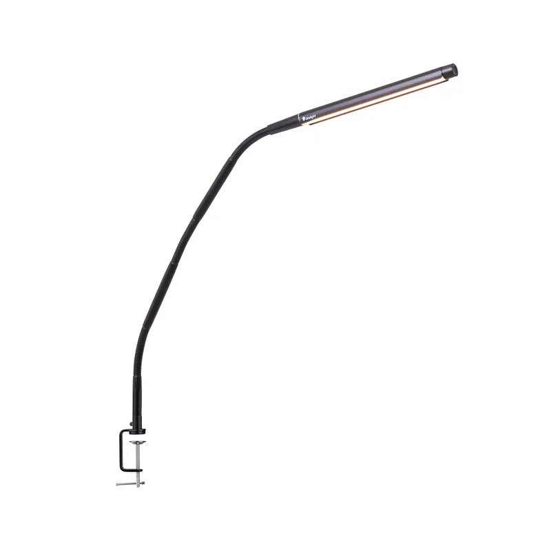 Electra™ Table Lamp 3 Color Temperatures (Daylight 6000K/Cool 4000K/Warm 2700K), 95+ CRI LED, Dimmer Switch, Flexible Arm, Desk Lamp for Artists, Crafts & Office (Black, 2500 Lux at 12")