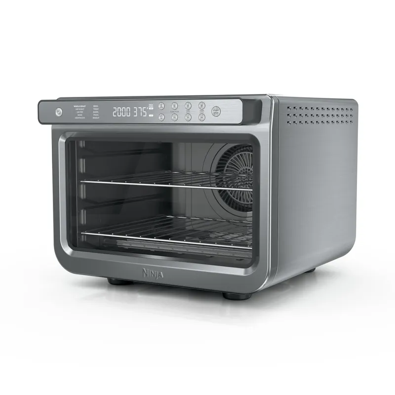 Ninja Air Fryer & Toaster Oven Prestige Smart XL Countertop Oven Bakes up to 20 Cookies, Fits up to a 12lb Turkey Pizza, Toast, Bake, Air Fry & Reheat 1800 Watts Stainless Steel DT501