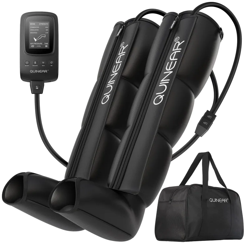QUINEAR Air Compression Recovery System, Professional Sequential Device for Massage Therapy, Foot and Leg Recovery Boots to Improve Circulation for Athletes, FSA-HSA Eligible (Small)