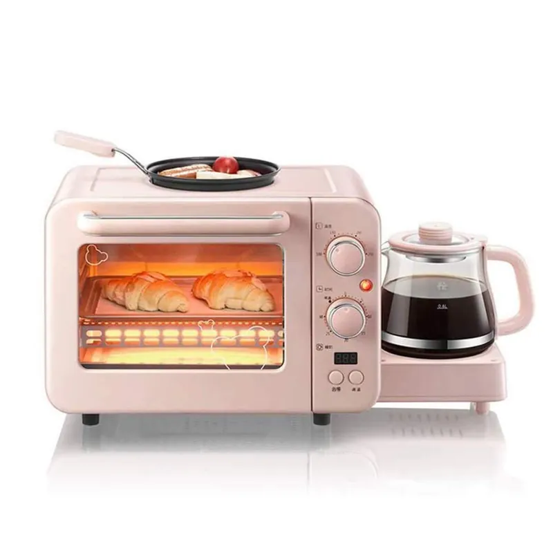 3 in 1 Breakfast Maker Station, Multifunction Breakfast Maker Machine with Mini Electric Oven, for Baking, Frying