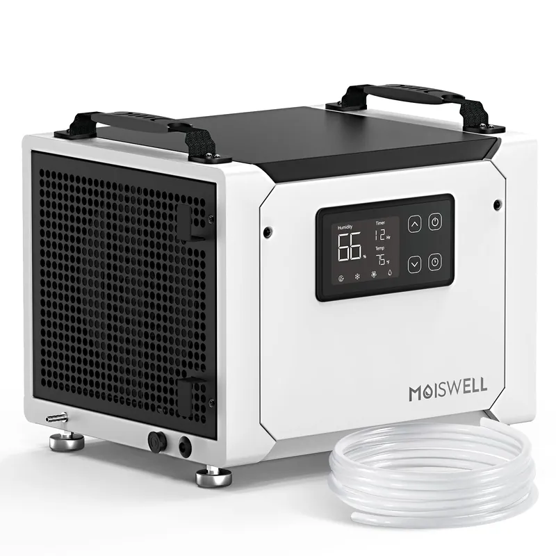 Moiswell 70 Pints Commercial Dehumidifier with Pump, Portable Crawl Space Dehumidifiers for Basement and Home, Energy Star Efficient Certified, Automatic Defrost