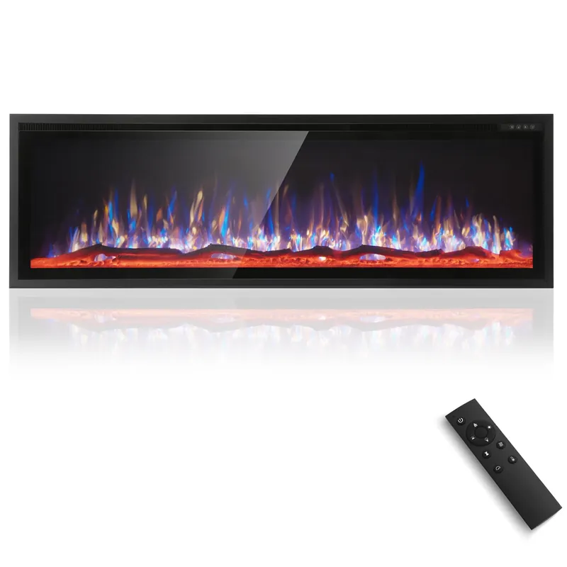 Sophia & William 60 Inch Electric Fireplace Wall Mounted, Fireplace Heater with Remote Control, Ultra Narrow Bezel for Living Room