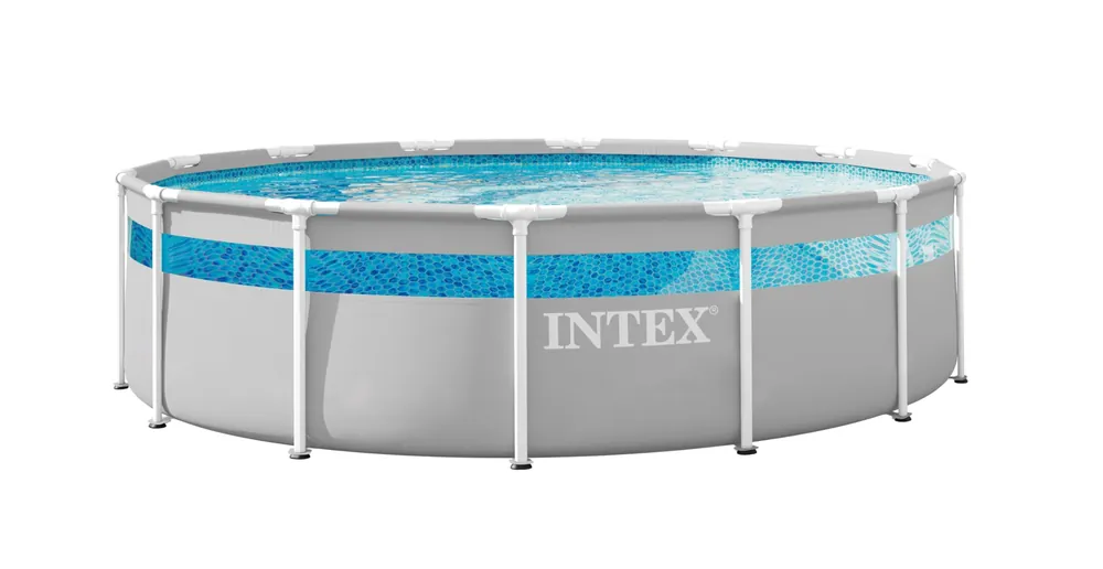 INTEX 26721MZ 14ft x 42in Prism Frame Clearview Premium Above Ground Pool Set Includes 1000 GPH Krystal Clear Cartridge Filter Pump – 3357 Gallon Capacity – Age Grade 6+