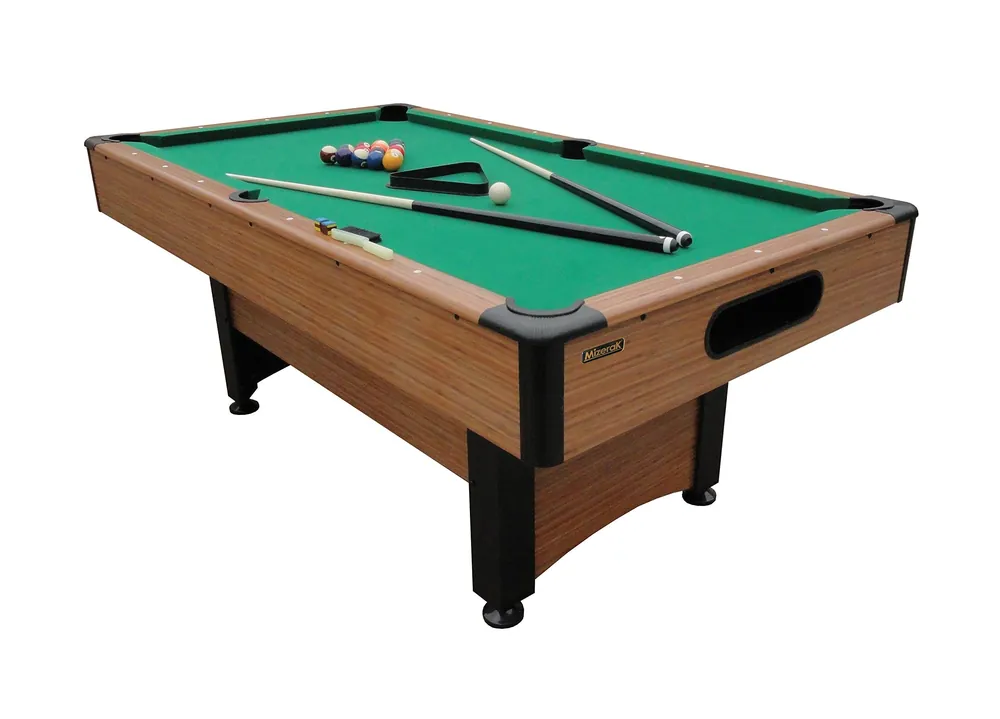 Mizerak Dynasty Space Saver 6.5‘ Billiard Table with Leg Levelers, Automatic Ball Return, and Classic Green Nylon Cloth