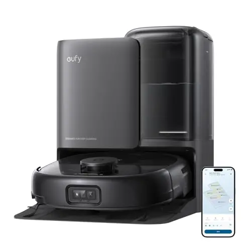 eufy Robot Vacuum E25, 20,000 Pa Suction,HydroJet Always-Clean Roller Mop, All-in-One Robot Vacuum and Mop Combo, Edge-to-Corner Cleaning, Zero-Tangle Design, AI Obstacle Avoidance (Upgraded)