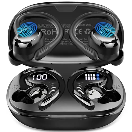 Wireless Earbuds Sport, NEW Bluetooth 5.4 Headphones with Earhooks