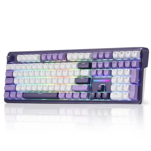 Redragon K745 PRO Wireless Gasket RGB Gaming Keyboard, 108 Keys Mechanical Keyboard w/Extra 4 Hotkeys