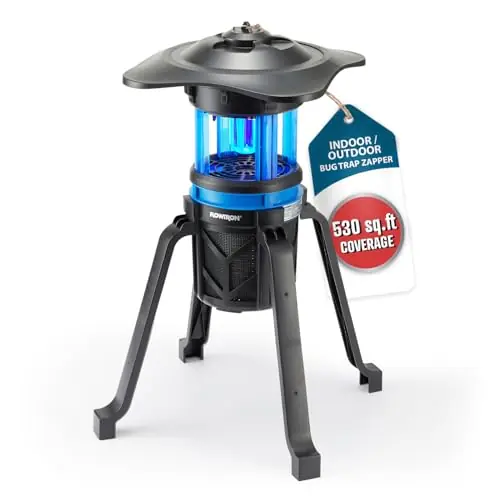 Flowtron Indoor Outdoor Bug Trap Zapper Electric Insect Killer with UV Light & Fan 800 Volt Stun Grid & 530 Sq Ft Coverage Silent Mosquito, Fly, Gnat, Insect Trap for Patio, Yard, Home, Garage