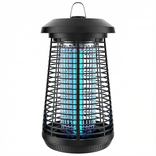 Bug Zapper Outdoor, Mosquito Kills,Mosquito Trap Flying Insects Zapper with 4200V 18W IPX4 Waterproof Flame Retardant ABS Housing