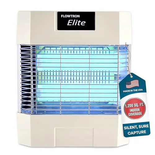 Flowtron Indoor Fly Killer Electric Low-Voltage Bug Zapper for Gnats & Insects with 80W UV Light & Pheromone Lure, Stun Grid & Sticky Trap 1200 Sq Ft for Kitchen, Restaurant & Barn, UL Certified