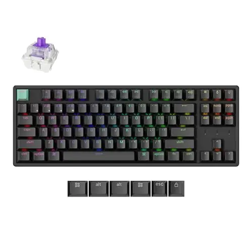 Wireless Mechanical Keyboard Hot Swappable Hall Effect Magnetic Switches 2.4 GHz/Bluetooth