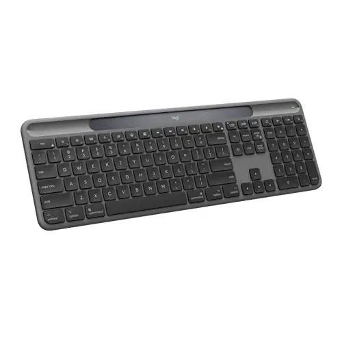Logitech Signature Slim Solar+ Wireless Bluetooth Keyboard K980 for Mac, Solar and Artificial Light Powered