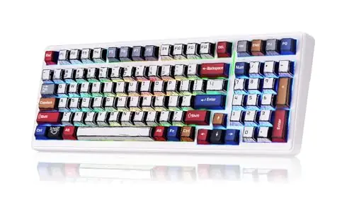 Mechanical Gaming Keyboard, Wireless Creamy Keyboard Hot Swappable Custom Keyboards Rechargeable