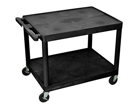 Luxor LP27-B 27"H AV Cart - Two Shelves