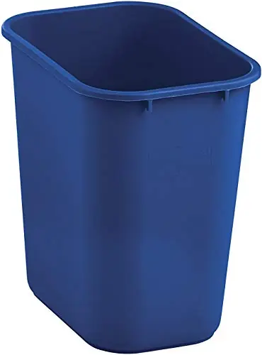 Rubbermaid Commercial Medium Wastebasket, 28 Quart - Blue