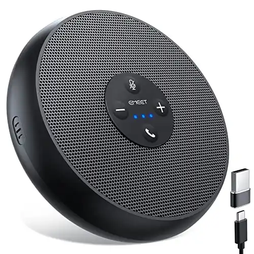 USB Speakerphone, M1A Zoom Certified AI Mics 360°Voice Pickup USB Type C-A Plug & Play Computer Speakers with Microphone