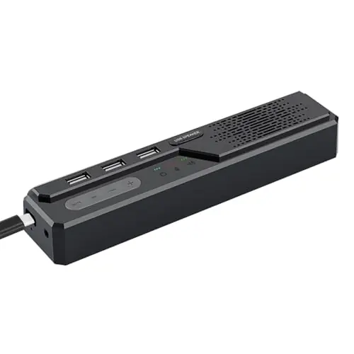 3 in 1 USB Computer Speaker with Microphone, PC Laptop Desktop Conference Speaker with Mic for Smart Home Office and Online Study