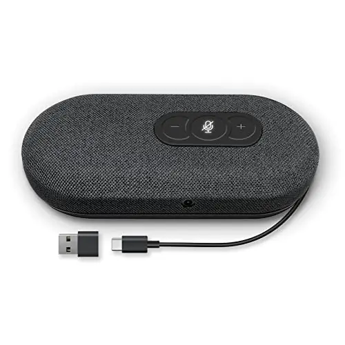 RayBit USB Speakerphone, Conference Computer Speakers with Microphone for Home Office Calls, 360 Degree Enhanced Voice Pickup