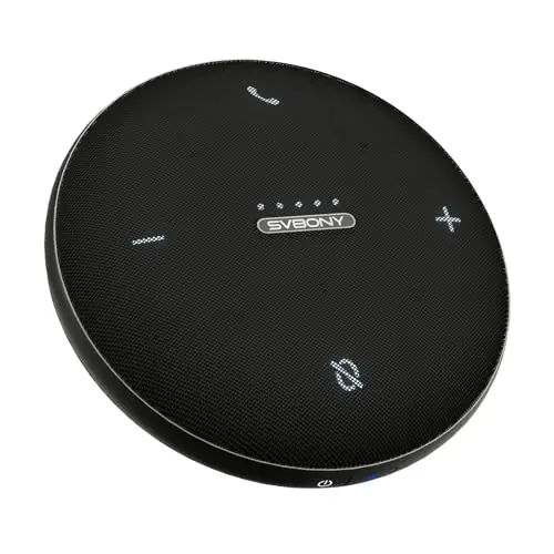 SVBONY SVHub Omni2 Conference Speaker and Microphone, Portable Speakerphone, 4 Noise-Canceling Microphones