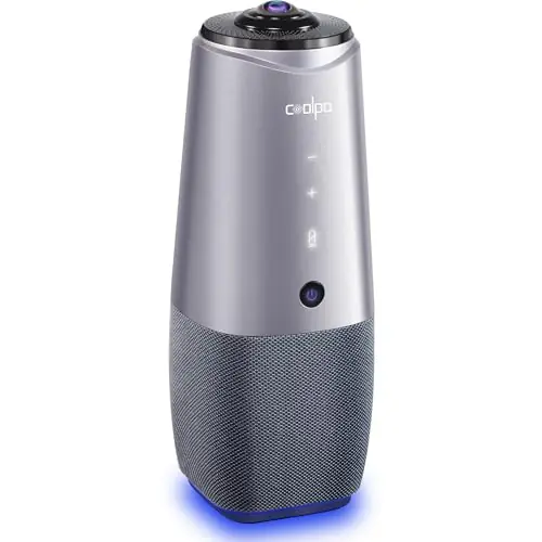 COOLPO Camera 360, 4K Video Conference Room Camera System, Webcam, AI Driven Speaker Tracking, Noise Cancellation, Works