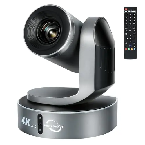 4K Conference Room Camera, PTZ Camera 20X Optical Zoom with IP/USB3.0/HDMI/RS232/RS485 for IP Live Streaming Video Conference
