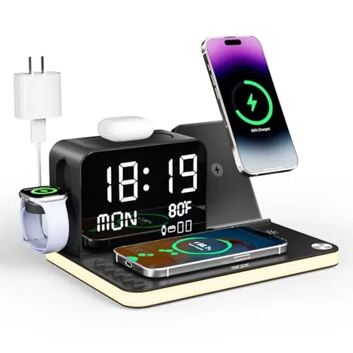 acer 7-in-1 Wireless Charging Station Charger Stand for Multiple Devices for Apple - iPhone 16 15 14 13 12 Pro Max Apple Watch Airpods