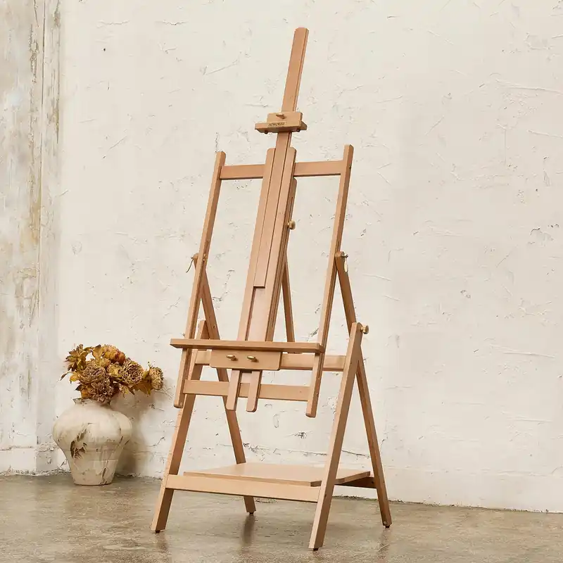 ATWORTH Large Wooden Easel for Painting Artist H Frame Easel Stand with Upgrade Hardware- Hold Canvas up to 93" - Professional Art Easel for Adults