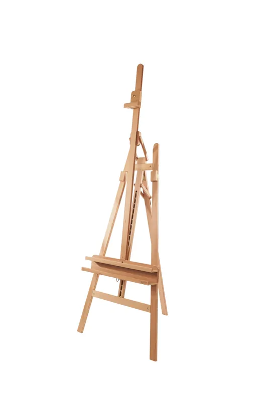 Mabef M/11 Wooden Lyre Easel, Adjustable Indoor Artist Easel, Beech Wood, Holds Up to 22 lbs, Height Adjustable Canvas Support
