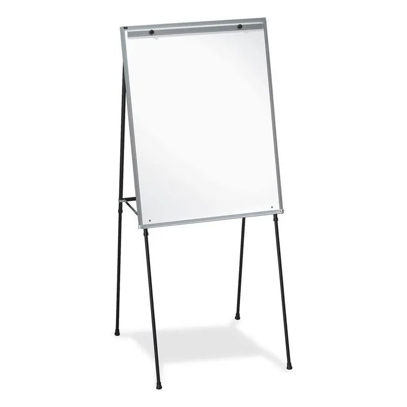 Lorell Dry-Erase Board Display Easel with Rubber Feet, 40-Inch to 70-Inch, Black