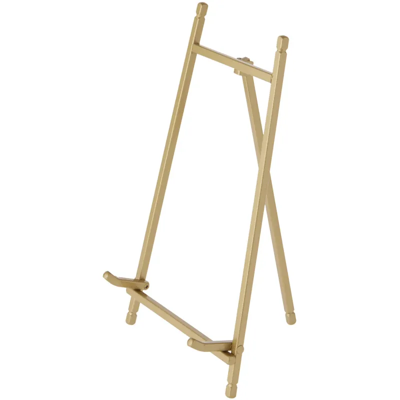 Bard‘s Satin Gold-toned Metal Easel, 9" H x 5.25" W x 6" D, Pack of 6