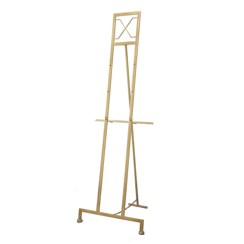 Small Floor Standing Easel Display Stand - 57" - Gold