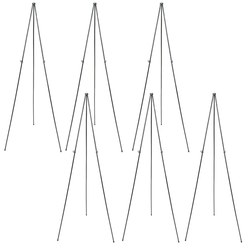 Quartet Easel, Instant Easel Stand, 63", Tripod Base, 6-Pack (S29E)