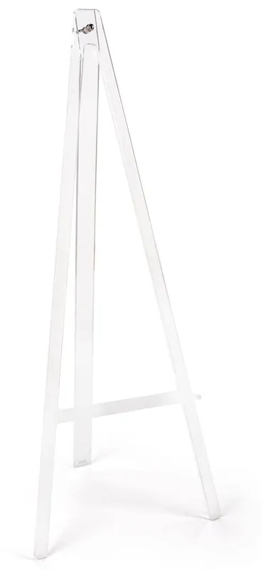 Displays2go Acrylic Display Easel for Floor, A Frame Design, Fixed Pegs - Clear (ACEASFLAFF)