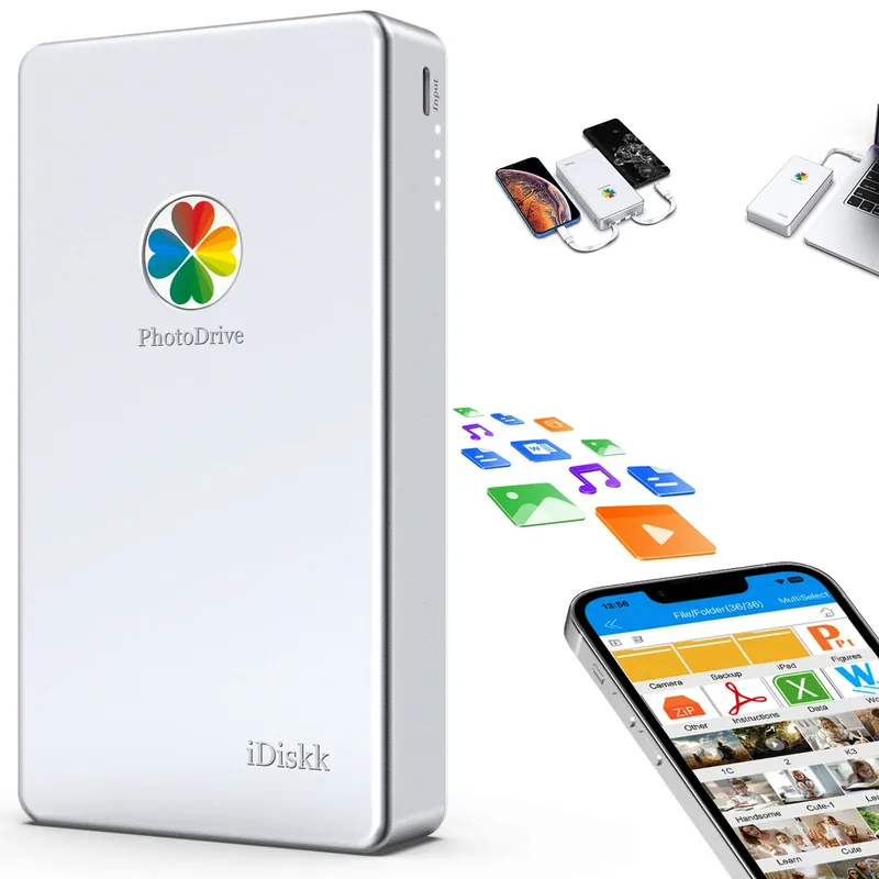 iDiskk 2TB App-le Certified External Hard Drive for iPhone 17 & iPad Android Mobile 2TB iPhone Hard Disk,MacBook and PC, Photo Stick